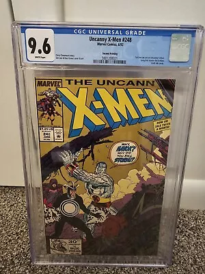 Buy Uncanny X-Men # 248 CGC 9.6 NM+ 1989 Marvel 2nd Print 1st Jim Lee Art • 59.37£