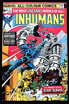 Buy INHUMANS (vs Kaptroids) 9  Fn/vfn  1975 GEORGE PEREZ  Br Age Marvel + FREE COMIC • 3.99£
