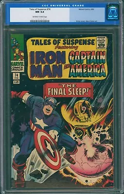 Buy Tales Of Suspense #74 Cgc 9.4 Nm Captain America Iron Man Marvel Comics 1966 Mcu • 264.06£