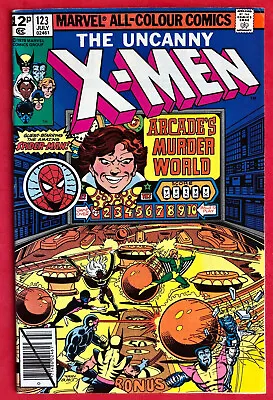Buy Uncanny X-Men #123 (1979) Featuring Arcade & Spider-Man UK Pence Variant • 24.95£