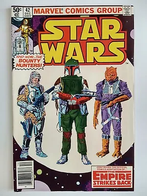 Buy Marvel Comics Star Wars #42 Newsstand; 1st Appearances Bounty Hunters VF- 7.5 • 189.75£