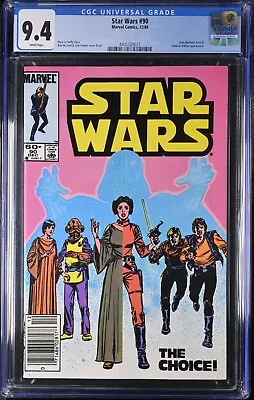 Buy Star Wars #90 CGC 9.4 Marvel Comics 1984 NEWSSTAND • 55.60£