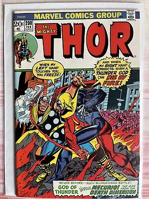 Buy THOR #208 (1973) VF+ Higher Grade John Buscema Art, Marvel Bronze Age • 11.19£
