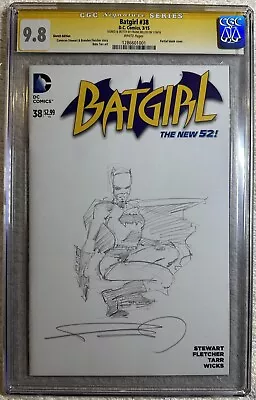 Buy Batgirl #38 CGC SS 9.8 Signed Frank Miller Sketch Orginal Art Blank Cover LOOK • 1,039.37£