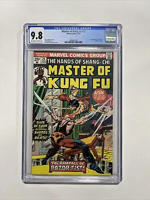 Buy Master Of Kung Fu 29 Cgc 9.8 Ow/w Pages 1st Razorfist Marvel 1975Shang Chi  • 394.17£