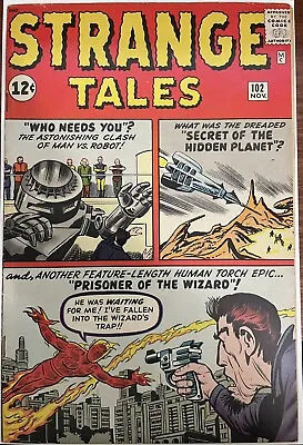 Buy Strange Tales #102 (1962) 1st Appearance The Wizard! Beautiful 7.0 Raw Copy • 419.75£