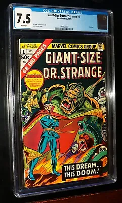 Buy CGC GIANT-SIZE DOCTOR STRANGE #1 1975 Marvel Comics CGC 7.5 VF- White Pages • 102.14£