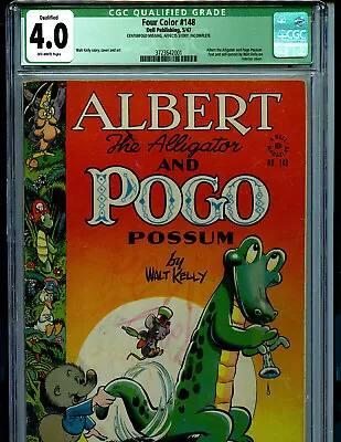 Buy Four Color #148 CGC 4.0 Qualified Albert And Pogo 1947 Dell Amricons K9 • 134.80£