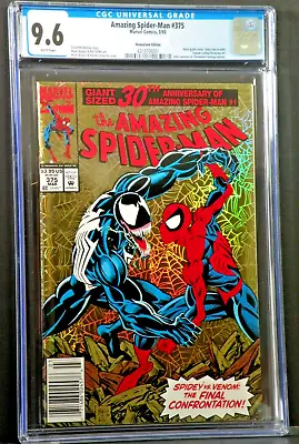 Buy Amazing Spider-Man #375 CGC 9.6 Rare Newsstand Gold Holo-Grafx Cover 1993 • 86.88£