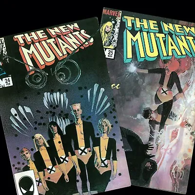 Buy New Mutants #24 & #25 1st App Legion Son Of Dr Xavier Feb-Mar 1985 Marvel Comics • 3£
