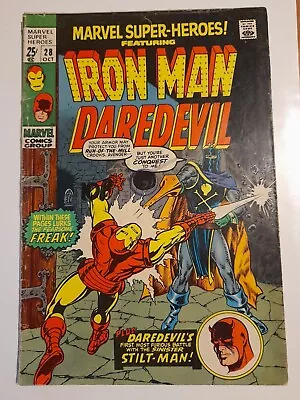 Buy Marvel Super-Heroes #28 Oct 1970 Good/VGC 3.0 Key Iron Man & Daredevil Reprints • 9.99£