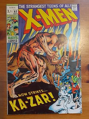 Buy Uncanny X-Men #62 Nov 1969 VGC/FINE 5.0 1st Team App Of The Savage Land Mutates • 39.99£