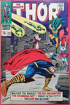 Buy Thor 143 Marvel Silver Age 1967 1st App Of The Enchanters 1st App Of Shezada  • 52.99£