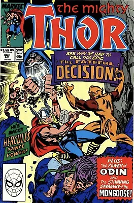 Buy The Mighty THOR #408 Marvel (1989) 1st Hercules As Harry Cleese, Mongoose... • 4.01£