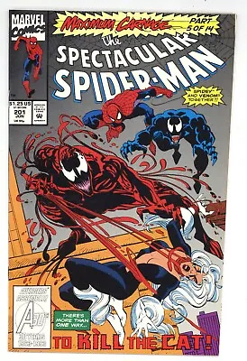 Buy Spectacular Spider-Man 201 Venom Carnage Black Cat Carion Doppelganger 1993 L036 • 7.88£