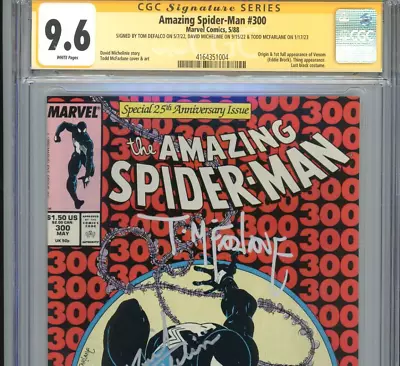 Buy Amazing Spider-Man 300 CGC 9.6 SS 3x Signed Todd McFarlane Michelinie Defalco WP • 1,359.14£