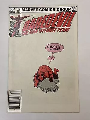 Buy Daredevil #187 Vf- 8.5  Newsstand Ed Frank Miller Story/klaus Janson • 17.39£
