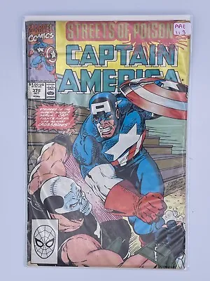 Buy Streets Of Poison Captain America - #378 - 1990 - Marvel Comics - AAF113 • 5£