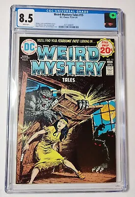 Buy Weird Mystery Tales #15 CGC 8.5  DC Horror Werewolf Cover • 70.91£