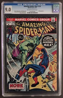 Buy Amazing Spider-man #120 Cgc 9.0 Ow-w - Marvel Comics May 1973 - Hulk Appearance • 172.98£