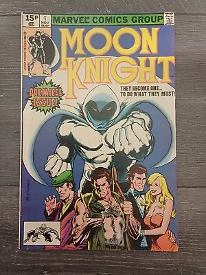Buy MOON KNIGHT #1 British 15 Pence Price Edition 1980 Marvel Comics VG • 38£