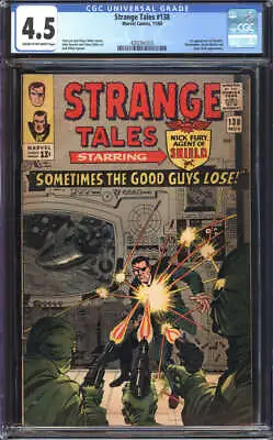Buy Strange Tales #138 Cgc 4.5 Cr/ow Pages // 1st App Of Eternity 1965 • 55.19£