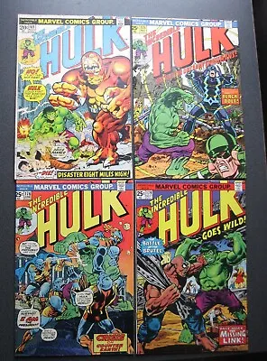 Buy INCREDIBLE HULK Lot Of 4 Comic Books 169 175 176 179 Marvel Mid Grade Classics • 19.30£