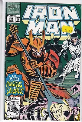 Buy Marvel Comics Iron Man Vol. 1 #281 June 1992 1st App Masters Of Silence • 14.99£