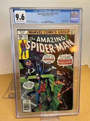 Buy Amazing Spider-Man #175 CGC 9.6 NM+ Death Of Hitman, Punisher App, (1977) • 88.47£