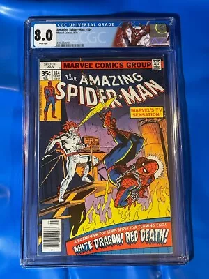 Buy Amazing Spider-Man #184 -CGC Grade 8.0- 1st Appearance Of White Dragon • 79.43£