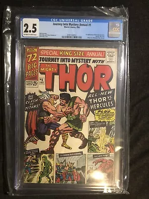 Buy Journey Into Mystery Annual 1 CGC 2.5 1st APPEARANCE Hercules Zeus THOR KEY 1965 • 337.66£