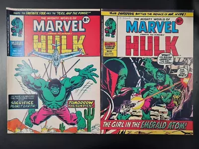 Buy The Mighty World Of Marvel Starring Hulk / Avengers #127 & #128 Marvel Uk 1975 • 0.99£