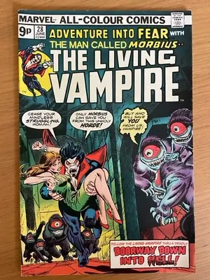 Buy Marvel Comic - Fear- Morbius The Living Vampire Issue 28 From 1975 • 6.99£
