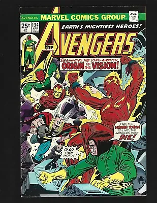 Buy Avengers #134 FN Origins Vision Mantis & Kree/Skrull War Immortus Moondragon • 12.87£