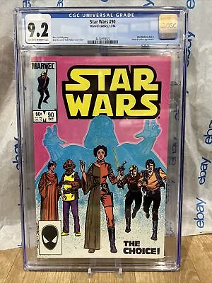 Buy Star Wars #90 CGC Graded 9.2 Marvel December 1984 White Pages Comic Book. • 85.69£