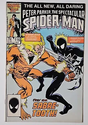 Buy Spectacular Spider-Man #116 Black Cat 1st Mtg W/ Sabretooth  • 7.15£