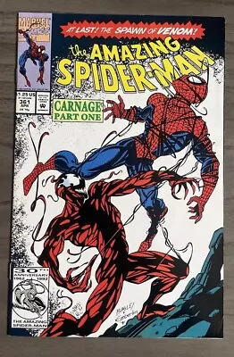 Buy Amazing Spider-Man #361 1st Print NM 1st App Carnage Direct Marvel KEY! • 75.95£