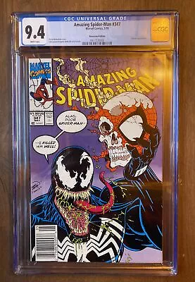 Buy Amazing Spider-Man #347, Marvel Comics 1991 - CGC 9.4 WP - Venom Cover App. • 64.87£