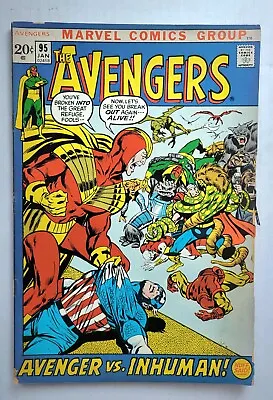 Buy Avengers #95 (Marvel 1972) Black Bolt + Maximus Origin! Comic • 56.13£
