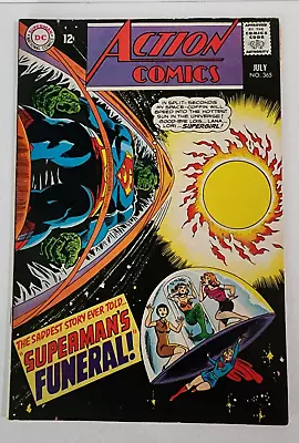Buy Action Comics #365 (DC Comic July 1968) Superman’s Death And Funeral • 31.98£