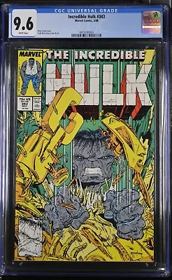 Buy Incredible Hulk (1962) #343 CGC 9.6 NM+ McFarlane Cover White Pages • 63.16£