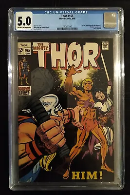 Buy Thor #166 CGC 5.0 C-OW 1st Full Apperance Of Him 1969 Stan Lee & Jack Kirby • 148.03£