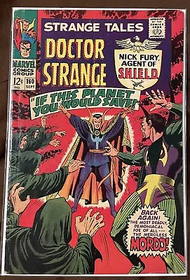 Buy Strange Tales # 160 Marvel 9/1967 Dan Adkins Kim Steranko Jimmy Woo Mordo • 7.20£