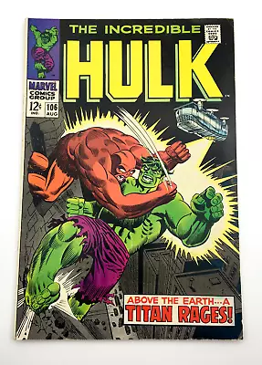 Buy Incredible Hulk #106 (1968) MISSING LINK! • 42.33£