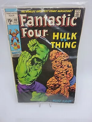 Buy Fantastic Four #112 Vol. 1 (1961) 1971 Marvel Comics  Appearance Hulk Vs. Thing  • 99.94£