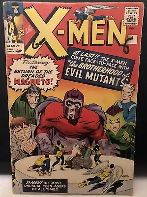 Buy X-MEN #4 Comic , Marvel Comics 1964 1st App Scarlet Witch  Silver Age 3.0 • 965£