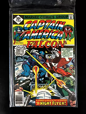Buy Captain America And Falcon #213 1st App Night Flyer 1977 FN+ / FN/VF RAW VINTAGE • 16.08£