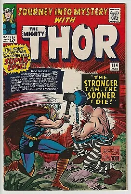 Buy Journey Into Mystery #114 VF- 7.5. Beautiful Copy Vivid Colors 1st Absorbing Man • 539.46£