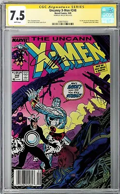 Buy Uncanny X-Men #248 CGC SS 7.5 (Sep 1989, Marvel) Signed Jim Lee 1st X-Men Art • 119.93£
