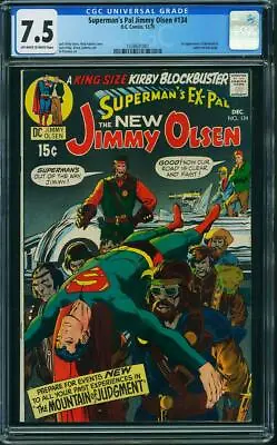 Buy Supermans Pal Jimmy Olsen 134 Cgc 7.5 Oww P 1st Darkseid Neal Adams Cover Wks • 411.11£